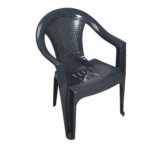 Καρέκλα Πλαστική Ερμής (Γκρι Ανθρακί) ERM-GREY