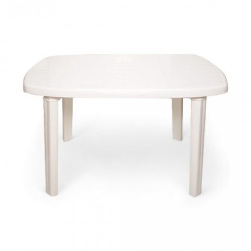 Τραπέζι Πλαστικό Οβάλ 80×125cm (Λευκό)
