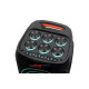 Επαναφορτιζόμενο Ηχείο Karaoke B208-03 60W με 2×8″, Bluetooth, RGB LED, TWS & 2 Ασύρματα Μικρόφωνα