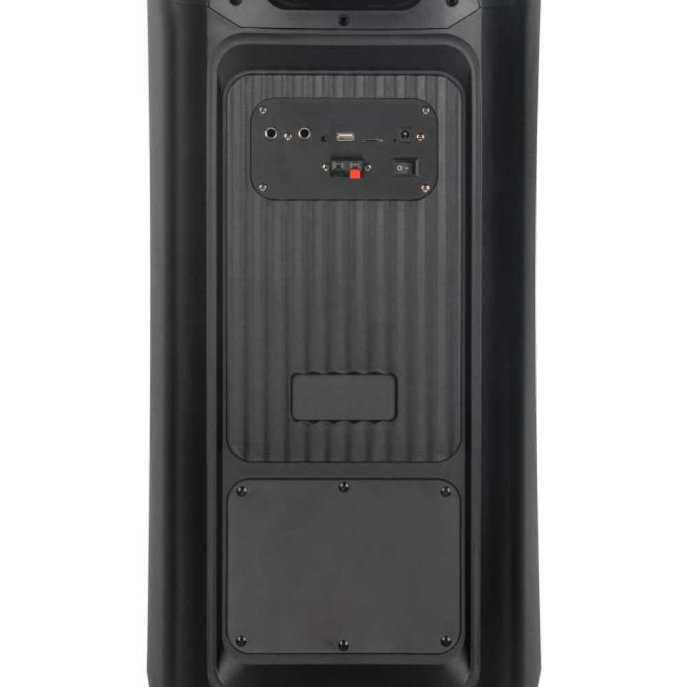 Επαναφορτιζόμενο Ηχείο Karaoke B208-03 60W με 2×8″, Bluetooth, RGB LED, TWS & 2 Ασύρματα Μικρόφωνα