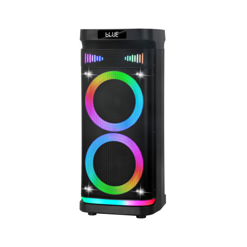 Επαναφορτιζόμενο Ηχείο Karaoke B210-08 60W DSP με 2×10″, Bluetooth, RGB LED, TWS & 2 Ασύρματα Μικρόφωνα