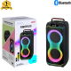 Επαναφορτιζόμενο Φορητό Ηχείο Karaoke JBR-6618 40W με 2×8″, Bluetooth, RGB LED, TWS & Ασύρματο Μικρόφωνο