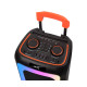 Επαναφορτιζόμενο Ηχείο Karaoke JBR-C107 60W με 2×10″, Bluetooth, RGB LED, TWS, Τηλεσκοπική Λαβή & 2 Ασύρματα Μικρόφωνα