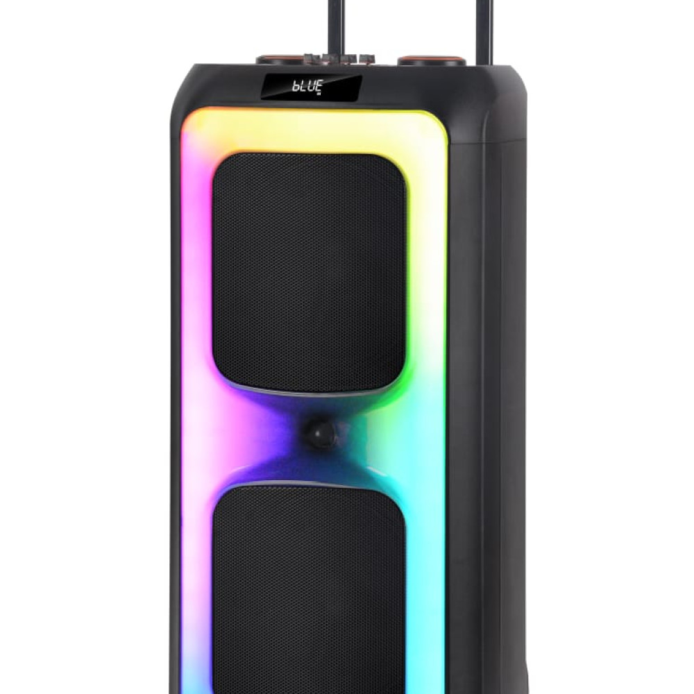 Επαναφορτιζόμενο Ηχείο Karaoke JBR-C107 60W με 2×10″, Bluetooth, RGB LED, TWS, Τηλεσκοπική Λαβή & 2 Ασύρματα Μικρόφωνα