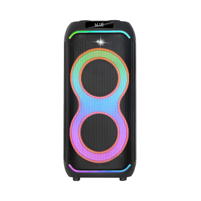 Επαναφορτιζόμενο Φορητό Ηχείο Karaoke  40W με 2×6,5″, Bluetooth, RGB LED, TWS & 1 Ασύρματο Μικρόφωνο