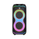 Επαναφορτιζόμενο Φορητό Ηχείο Karaoke  40W με 2×6,5″, Bluetooth, RGB LED, TWS & 2 Ασύρματα Μικρόφωνα