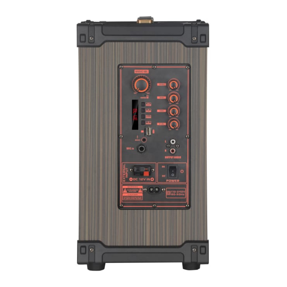 Επαναφορτιζόμενο Φορητό Ηχείο Karaoke NDR-C8 40W με Ηχεία 8″ & 3″, Bluetooth, USB/TF, FM, TWS, LED & 2 Μικρόφωνα