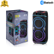 Επαναφορτιζόμενο Φορητό Ηχείο Karaoke NDR-822 40W με 2×8″, Bluetooth, RGB LED, TWS & Ασύρματο Μικρόφωνο & Tηλεχειριστήριο