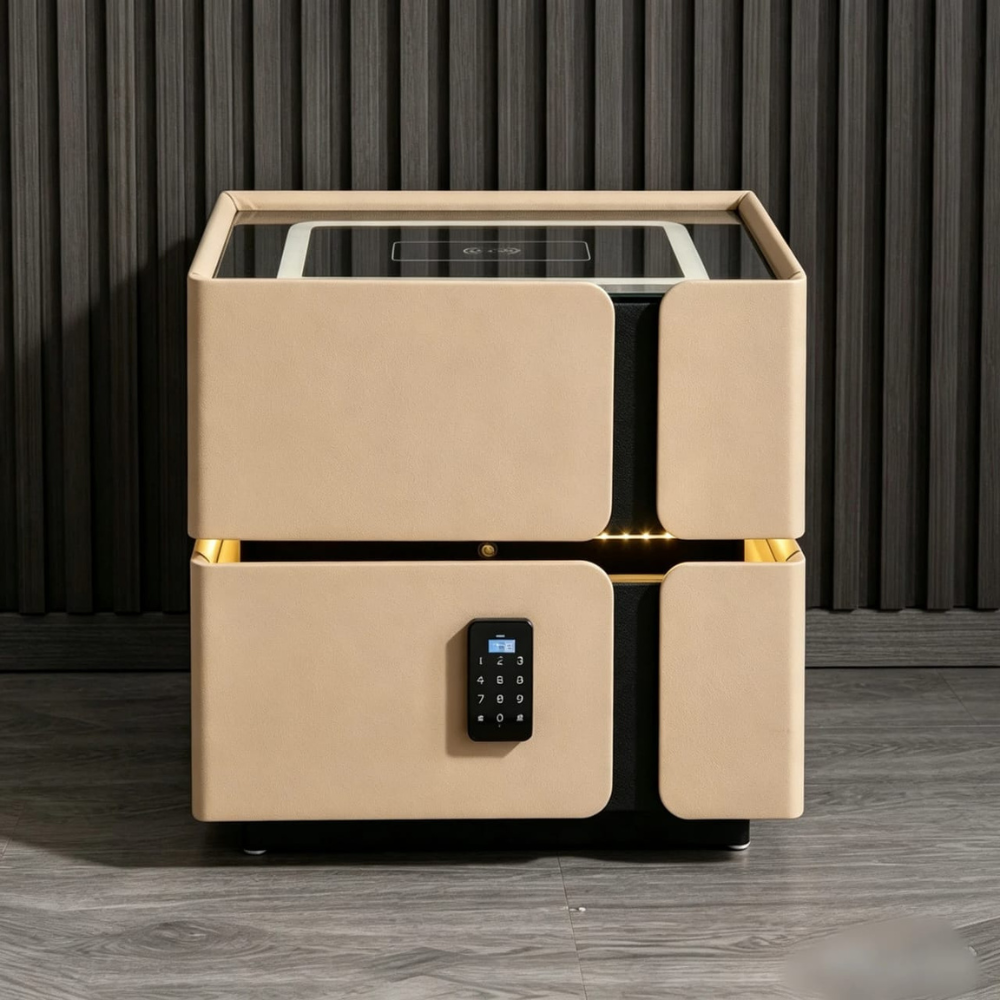 SMARTLUX ΕΞΥΠΝΟ ΚΟΜΟΔΙΝΟ ΜΕ BLUETOOTH ΗΧΕΙΑ, ΑΣΥΡΜΑΤΗ ΦΟΡΤΙΣΗ, LED ΦΩΤΙΣΜΟ & ΚΛΕΙΔΑΡΙΑ ΜΕ ΚΩΔΙΚΟ ΛΕΥΚΟ B01-WHITE