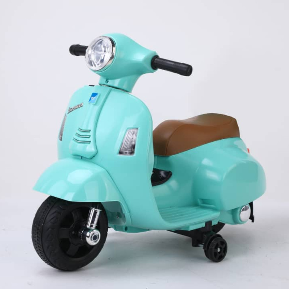 Ηλεκτροκίνητη Μηχανή Vespa με , Φώτα LED και μουσική  Licensed original 6V Πράσινη XGZ601-GREEN
