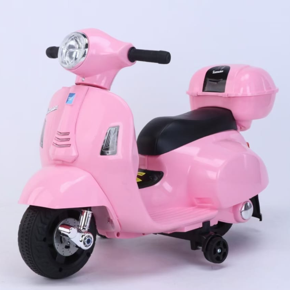 Ηλεκτροκίνητη Μηχανή Vespa με , Φώτα LED, Μουσική και Μπαγκαζιέρα Licensed original 6V Ρόζ XGZ601-PINK Ηλεκτροκίνητη Μηχανή Vespa με , Φώτα LED, Μουσική και Μπαγκαζιέρα Licensed original 6V Ρόζ XGZ601-PINK