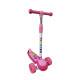 Παιδικό Πατίνι Χιονάτη 2–8 Ετών – Τρίτροχο, Ρυθμιζόμενο Τιμόνι, Με Μουσική & Ανθεκτική Κατασκευή Ροζ SCO303-PINK