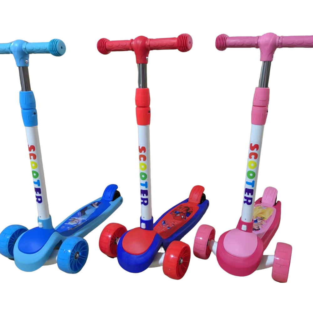 Παιδικό Πατίνι Χιονάτη 2–8 Ετών – Τρίτροχο, Ρυθμιζόμενο Τιμόνι, Με Μουσική & Ανθεκτική Κατασκευή Ροζ SCO303-PINK