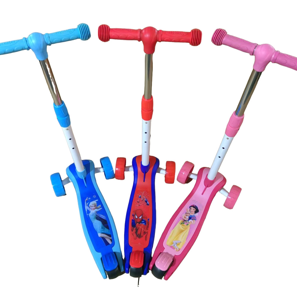 Παιδικό Πατίνι Χιονάτη 2–8 Ετών – Τρίτροχο, Ρυθμιζόμενο Τιμόνι, Με Μουσική & Ανθεκτική Κατασκευή Ροζ SCO303-PINK