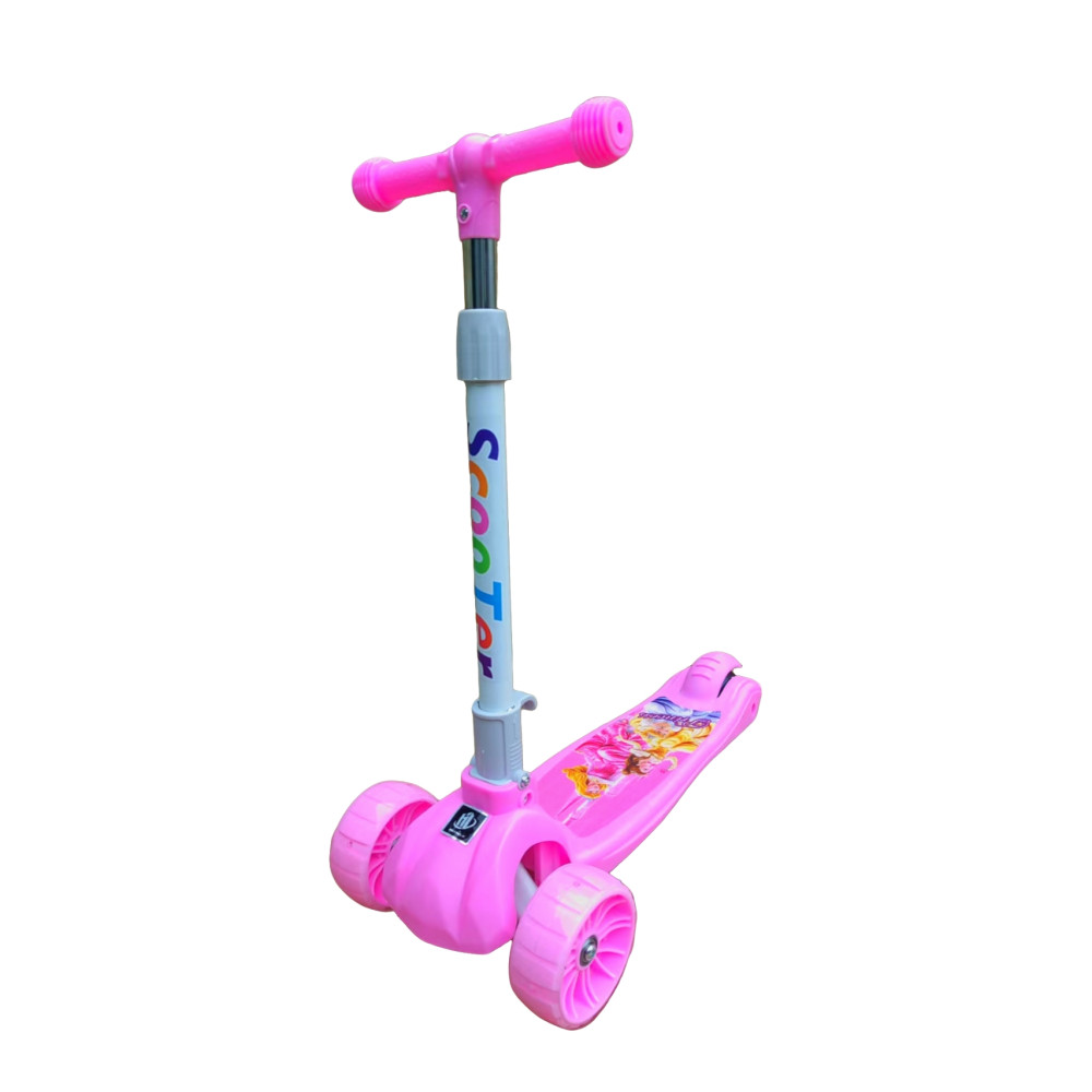 Παιδικό Τρίτροχο Πατίνι Princess 2–6 Ετών με μουσική – Ρυθμιζόμενο Ύψος & Ασφαλές Design Ροζ  305-PINK