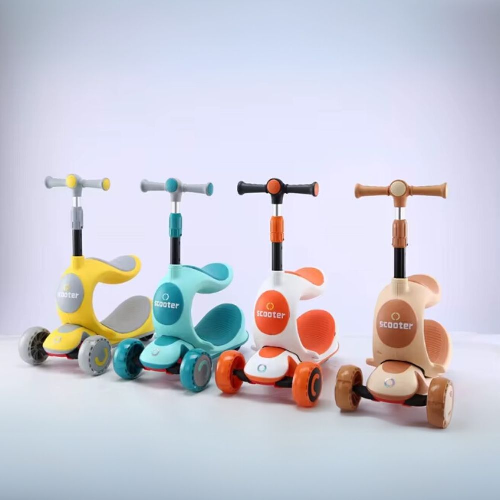 3 σε 1 Παιδικό Πατίνι – Κουνιστό Ποδηλατάκι & Ποδοκίνητο Ride-On με Φρένο Ποδιού & Ανθεκτική Κατασκευή | Για Παιδιά 2–10 Ετών Μπλε HLBB-808-BLUE