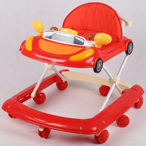 Βρεφική Περπατούρα Αυτοκινητάκι με Μουσική, Παιχνίδια & Χειρολαβή Γονέα – Αναδιπλούμενη | Από 6 Μηνών έως 3 Ετών Κόκκινο 303-RED