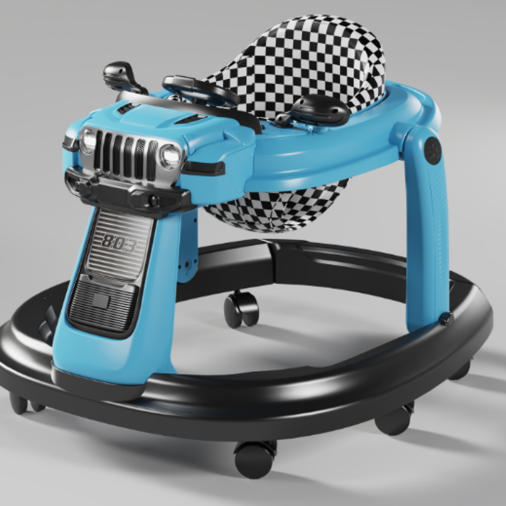 Βρεφική Περπατούρα Αυτοκινητάκι για Μωρά – Άνετη για το Πρώτο Βήμα του Μωρού σας Μπλε 605-BLUE