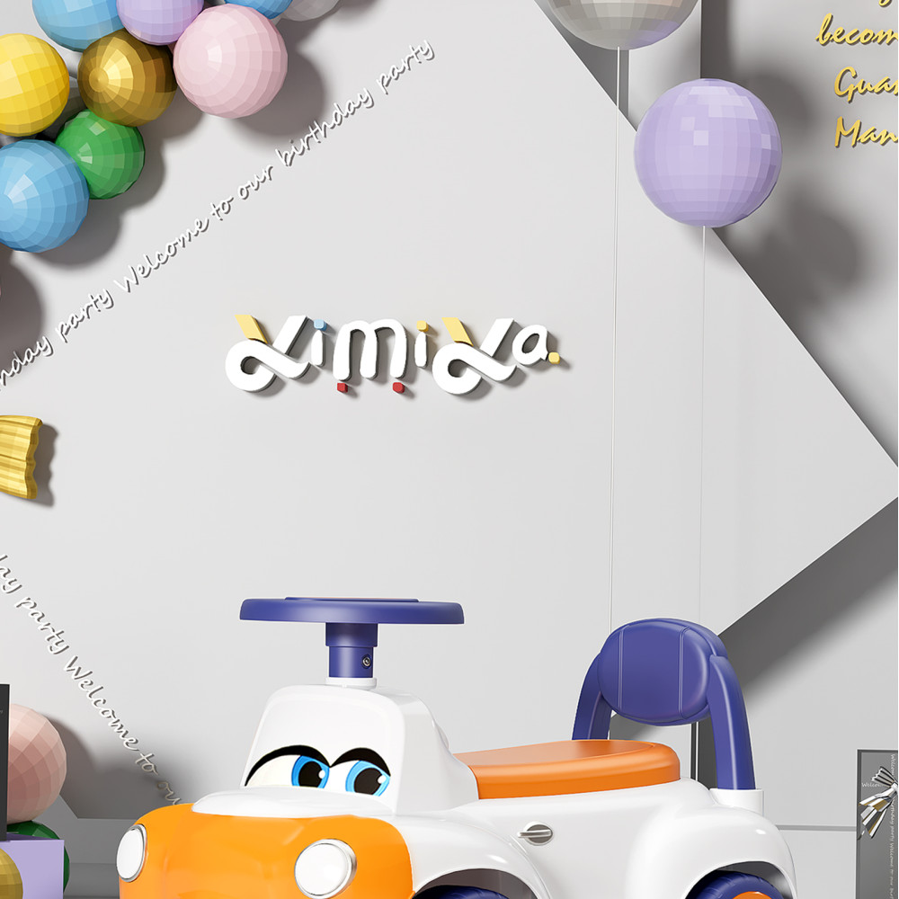 Περπατούρα Αυτοκινητάκι με Φώτα και Μουσική Λευκό WL5188-WHITE