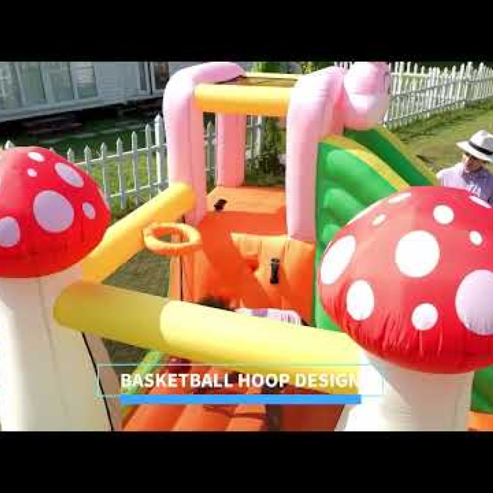 Φουσκωτό Τραμπολίνο Bunny Hop με Τσουλήθρα & Αναρρίχηση 315×270×250 cm