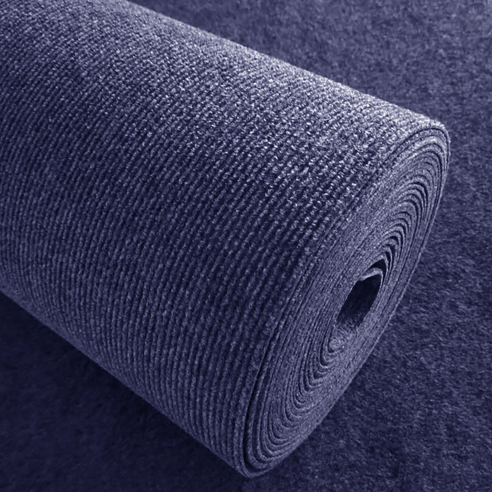 Homeone μοκέτα τσόχα ριγέ μπλε ρολό 1x1 μέτρα