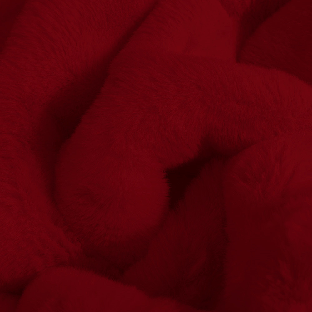 Γούνινο χαλί κόκκινο– εξαιρετικά απαλό, οικολογικό, με αντιολισθητική βάση Rabbit– Οικολογικό χαλί με γούνινη υφή που προσφέρει ζεστασιά