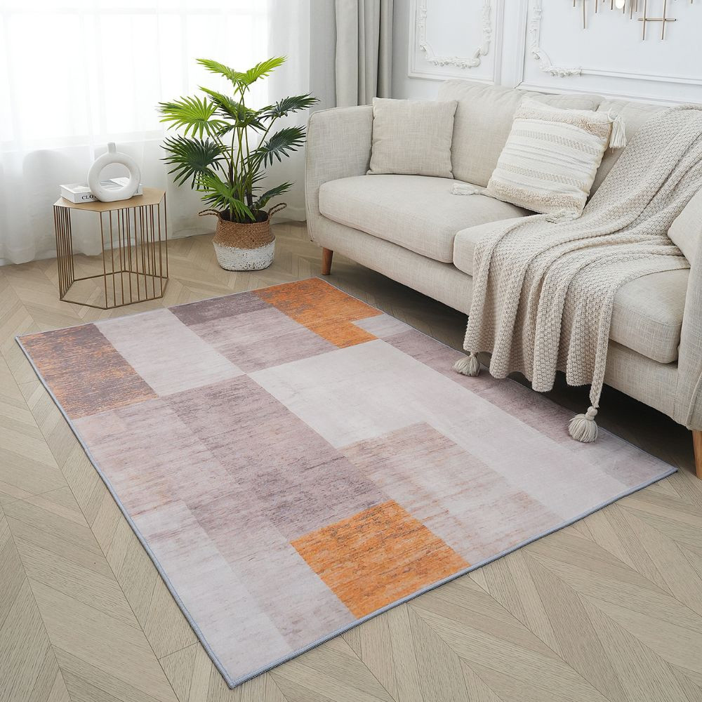 Αφράτο χαλί Flat Velvet 160x220cm, μονόχρωμο, βελούδινη υφή 12mm, σε μοντέρνα διακόσμηση σαλονιού