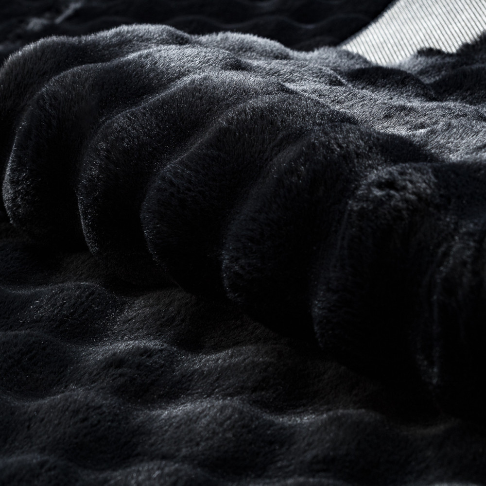 Γούνινο Χαλί Rabbit Bubble– Εξαιρετικά Απαλό & Αντιολισθητικό Γούνινο χαλί Rabbit Bubble μαύρο, εξαιρετικά απαλό με οικολογική γούνα που μιμείται κουνέλι