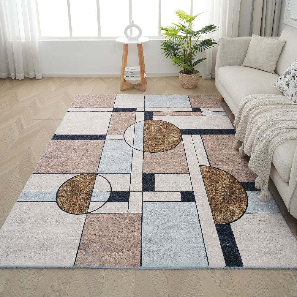 Χαλί London Soft Touch με σχέδιο 160x210cm με απαλή βελούδινη υφή Χαλί με σχέδιο 160x210cm imitation cashmere υψηλής πυκνότητας