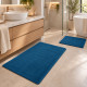Σετ 2τμχ πατάκια Shaggy Soft Touch Μονόχρωμα (50x80cm & 50x40cm) J03-BLUE-PAT