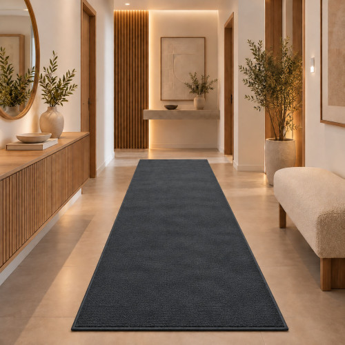 Διάδρομος Shaggy Soft Touch Μονόχρωμα Σκούρο Γκρί 80cm J03-DARKGRAY-diad