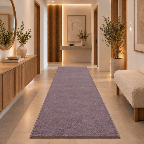 Διάδρομος Shaggy Soft Touch Μονόχρωμα Γκριζομώβ 80cm J03-GRAYISHPURPLE-diad