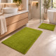 Σετ 2τμχ πατάκια Shaggy Soft Touch Μονόχρωμα Πράσινο (50x80cm & 50x40cm) J03-GRASSGREEN-PAT
