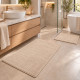 Σετ 2τμχ πατάκια Shaggy Soft Touch Μονόχρωμα Camel Ανοιχτό (50x80cm & 50x40cm) J03-LIGHTCAMEL-PAT