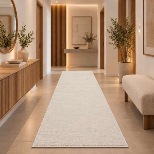 Διάδρομος Shaggy Soft Touch Μονόχρωμα Σπασμένο Λευκό 80cm J03-OFFWHITE-diad