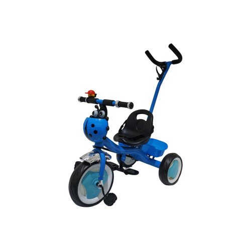 Παιδικό Τρίκυκλο Πασχαλίτσα με Μουσική, Χειρολαβή Γονέα & Αποθηκευτικό Χώρο – Με Πετάλια | 2-6 Ετών Μπλε LY-559-BLUE