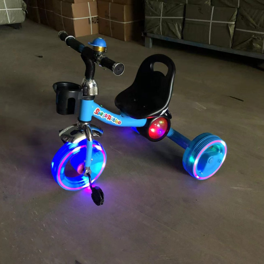 Ποδηλατάκι Μεταλλικό Τρίκυκλο με φώτα και μουσική Μπλέ LY-9-BLUE