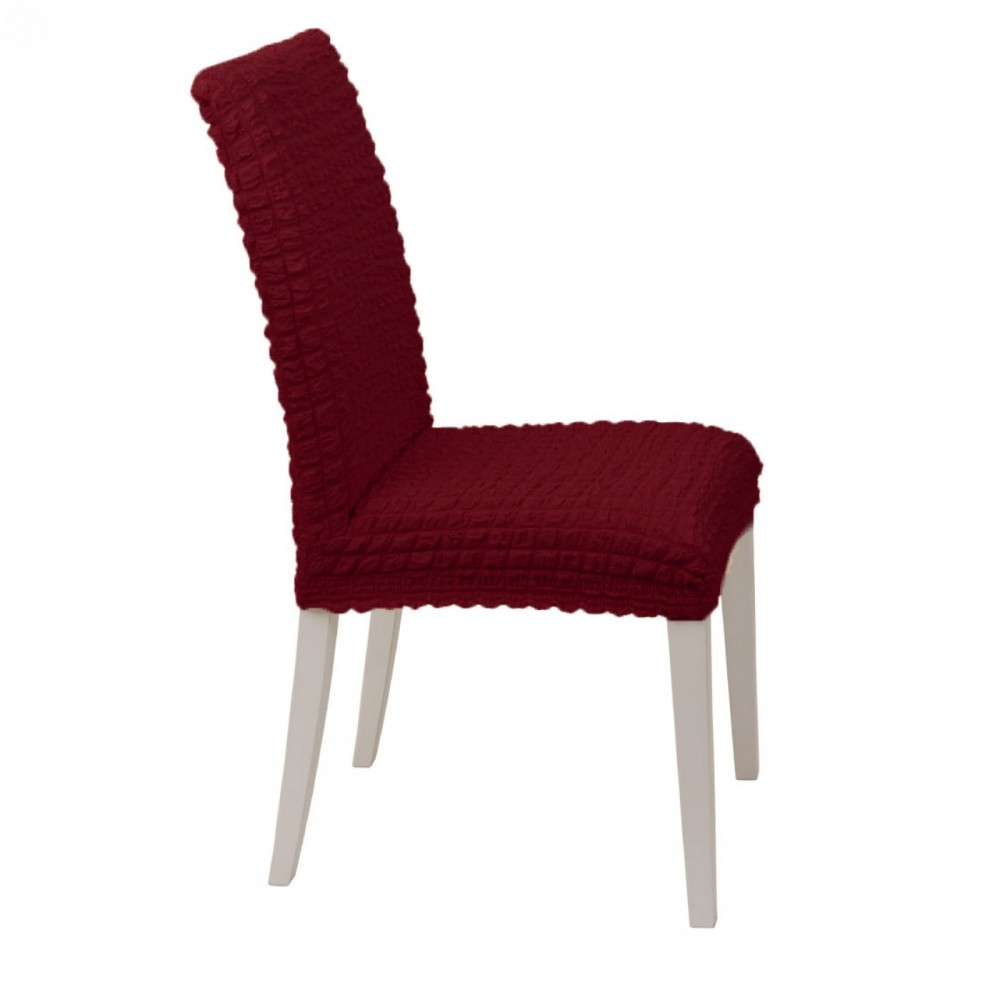 HomeOne Μεμονωμένο Ελαστικό Καλύμμα Καρέκλας χωρίς βολάν με πλάτη Μπορντό C0-02