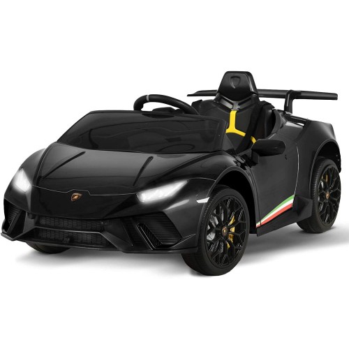 ΕΚΘΕΣΙΑΚΟ Παιδικό Αυτοκινητάκι Ηλεκτροκίνητο Lamborghini Huracan Licensed original με MP3 και τηλεχειριστήριο 12V Μαύρο