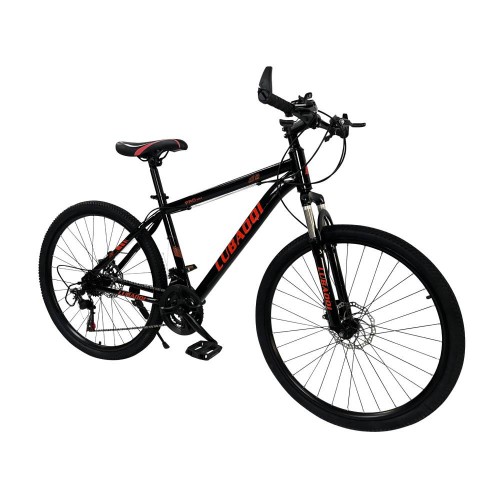 Ποδήλατο με Δισκόφρενα Mountain Hardtail 26" Lubaoqi Μαύρο Κόκκινο LBQ-650B-BKR