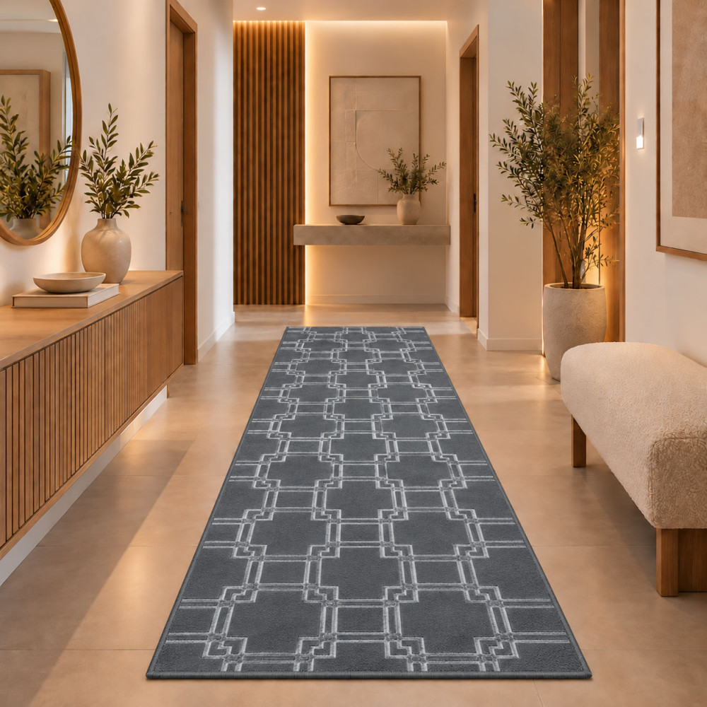 Διάδρομος Velora Βελούδινο Ανάγλυφο Γκρι 80cm VEL02-GRAY-diad