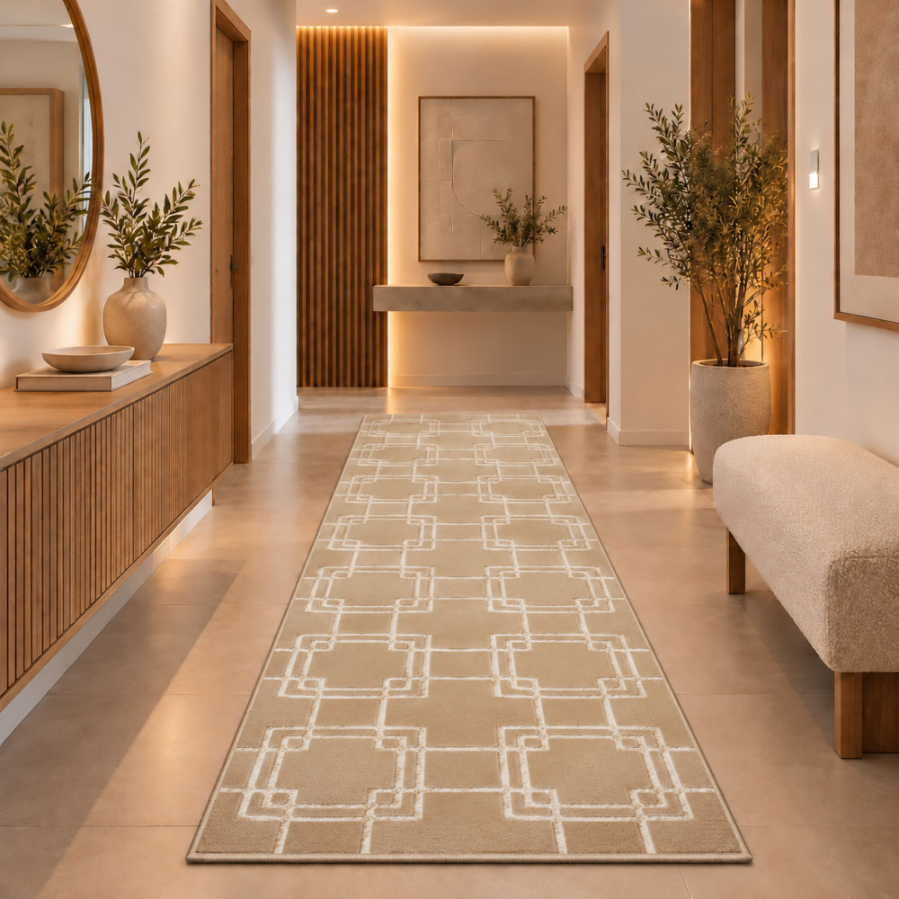 Διάδρομος Velora Βελούδινο Ανάγλυφο Μπεζ 80cm VEL02-BEIGE-diad